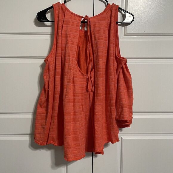 Free People Swing Tank Top Pleated High Low Sleeveless Coral Size‎ S - Picture 10 of 10